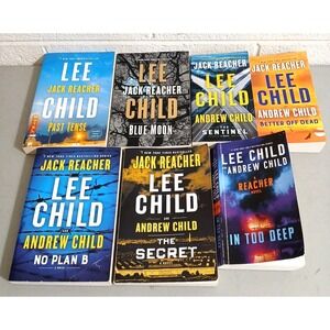 Lee Child 7 PB Book Lot Jack Reacher Series #23-29 Thriller Suspense Past Tense